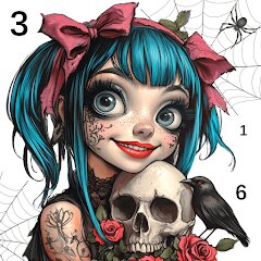 Macabre Color Paint By Number icon