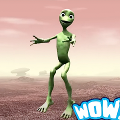 The green alien dance icon
